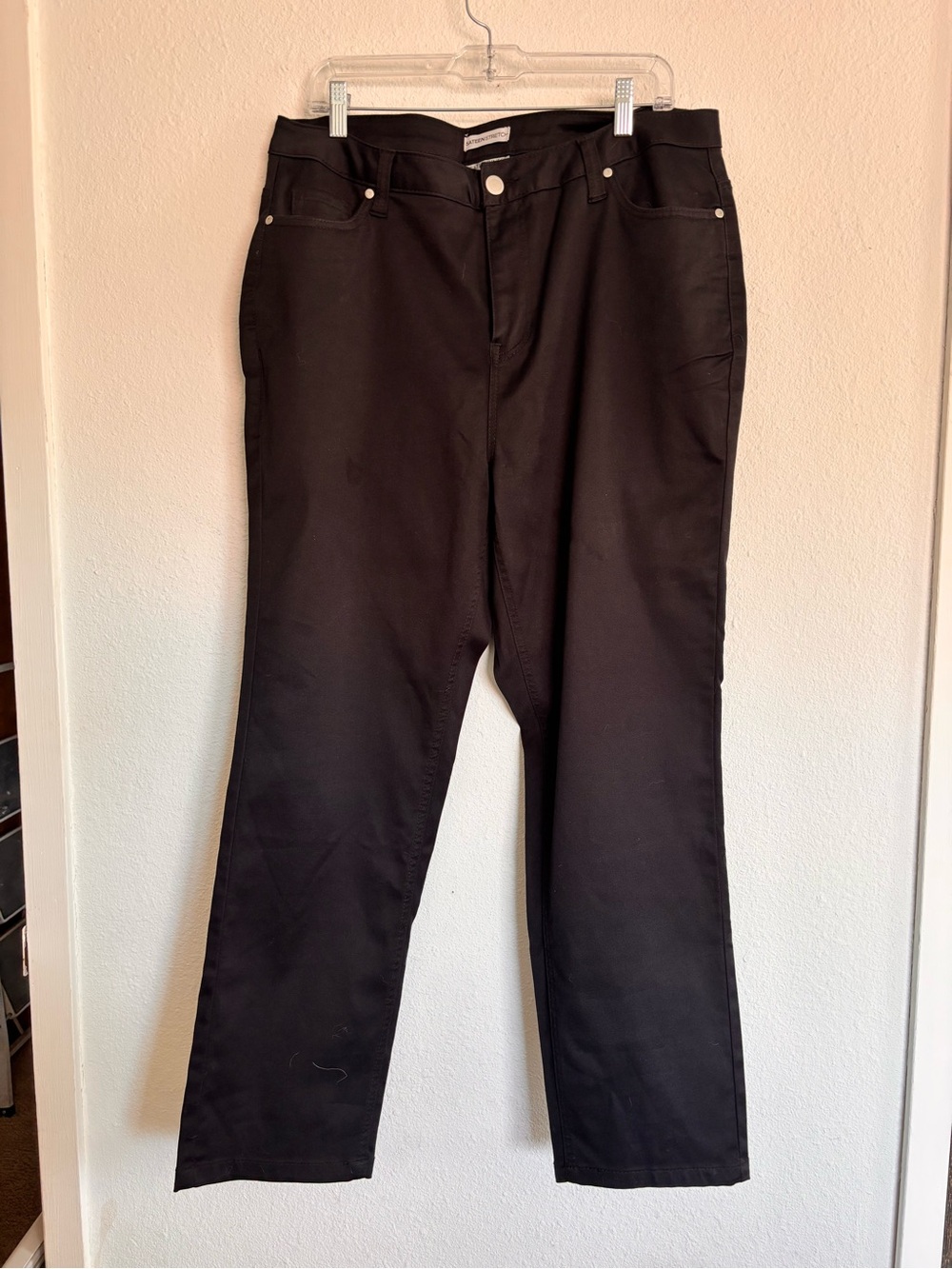 Catherines Sateen Stretch Straight Leg Pants | 18W | Comfort Stretch